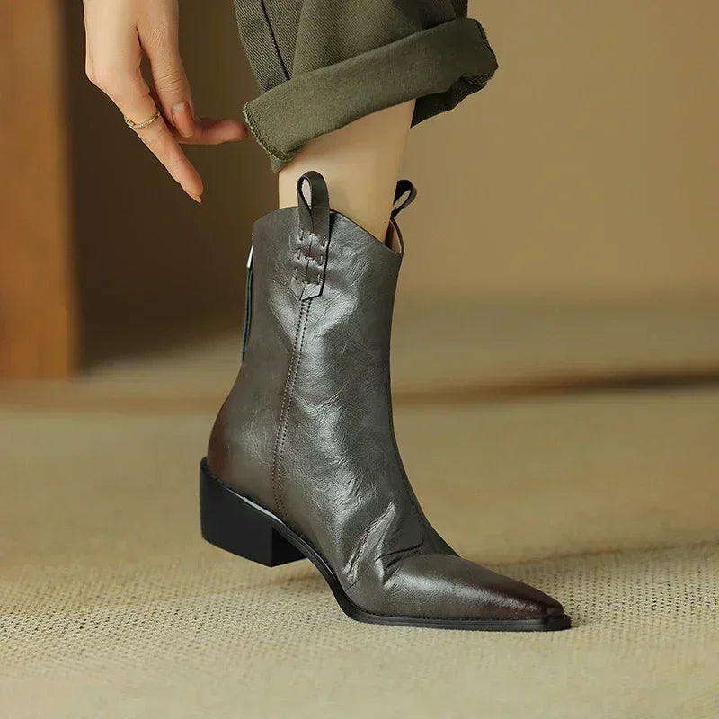 Women Boots Genuine Leather