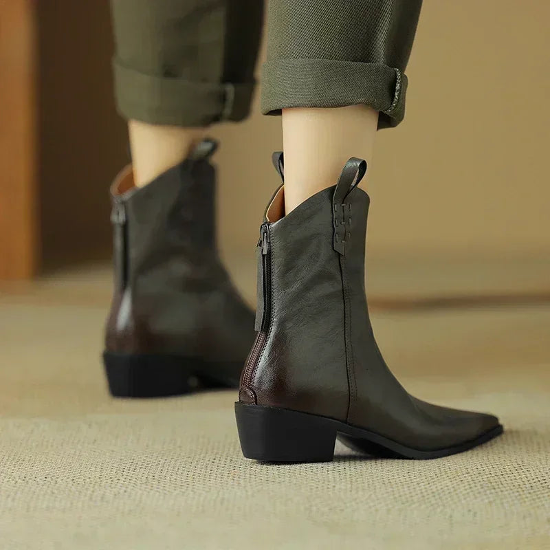 Women Boots Genuine Leather