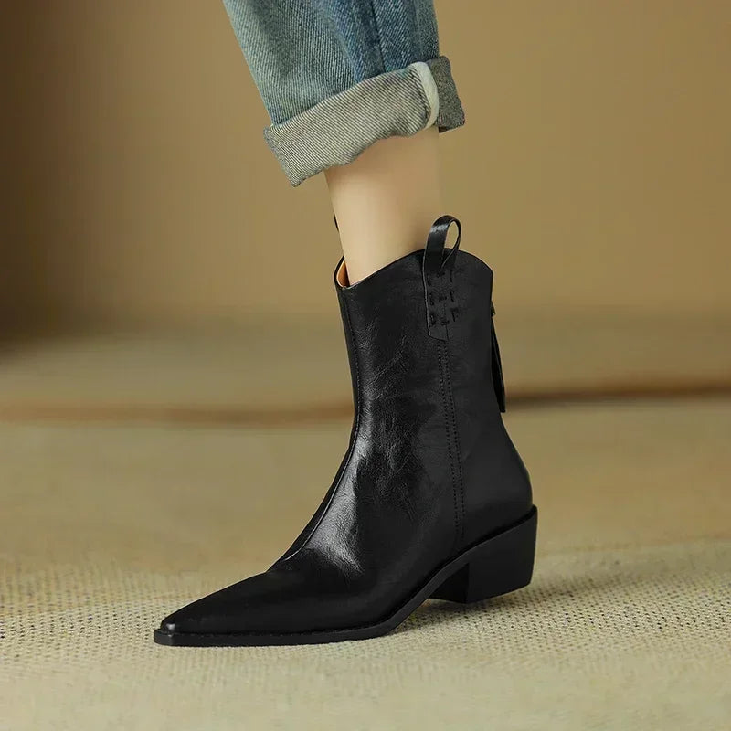 Women Boots Genuine Leather